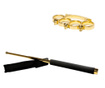IdeallStore® 65 cm телескопичен бастун и златна черепна розетка