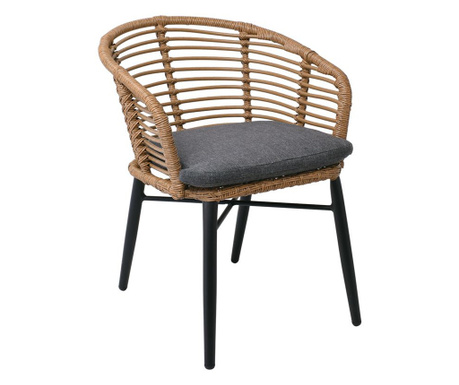 Кресло Салса в цвят натурал-черно