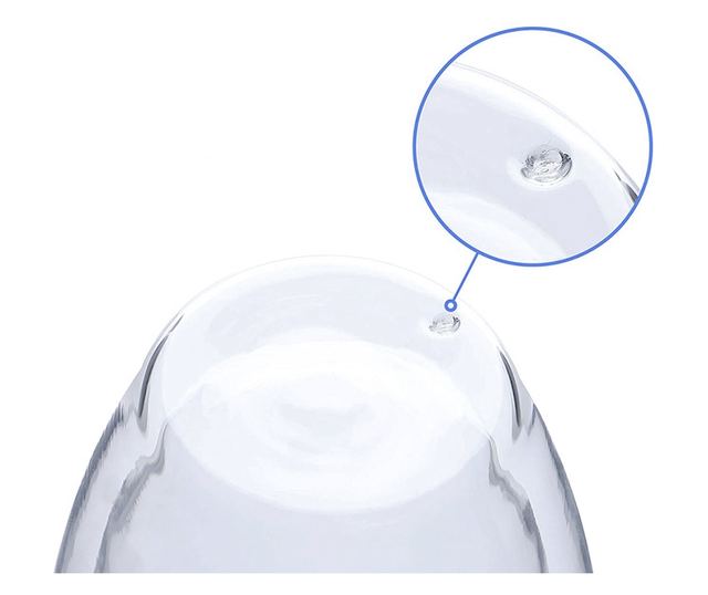 Set 2 cani cu pereti dubli Quasar & Co., 400 ml, termorezistente, model drept, transparent