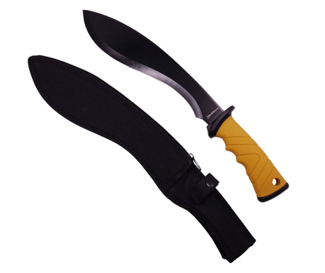 IdeallStore machete, 39 cm, rozsdamentes acél, fekete szín, borító mellékelve