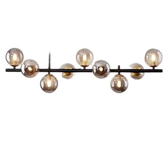 Lustra Tip Pendul RFAN, Model 8321/9, Cu 9 Abajururi, 9 X E27, Negru