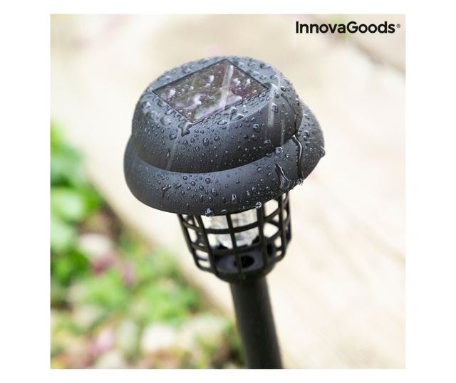 Garlam InnovaGoods слънчева градинска лампа против комари