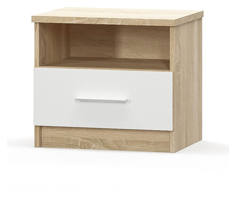 Нощно шкафче Женева цвят естествено-бяло
