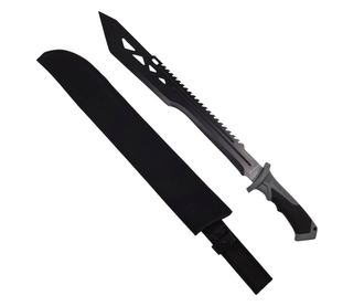 IdeallStore® kard, 64 cm, rozsdamentes acél, fekete szín, borító mellékelve