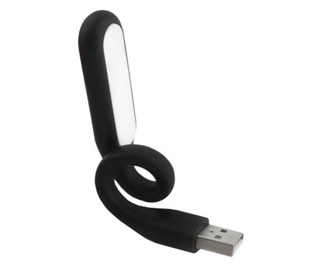 Силиконова USB лампа - черна