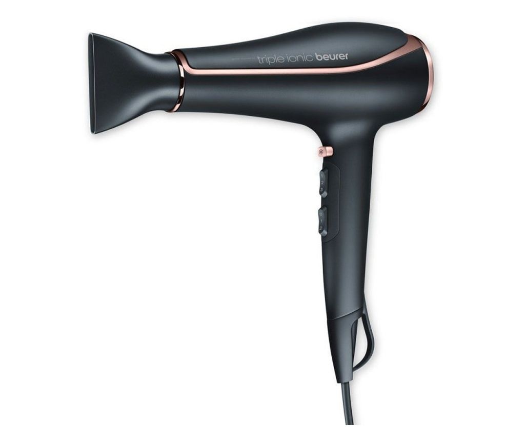 Сешоар Beurer HC 80, 2200 W, Тройна йонизация, AC мотор, 3 температурни настройки, 2 скорости, Аксесоари, Черен - 4