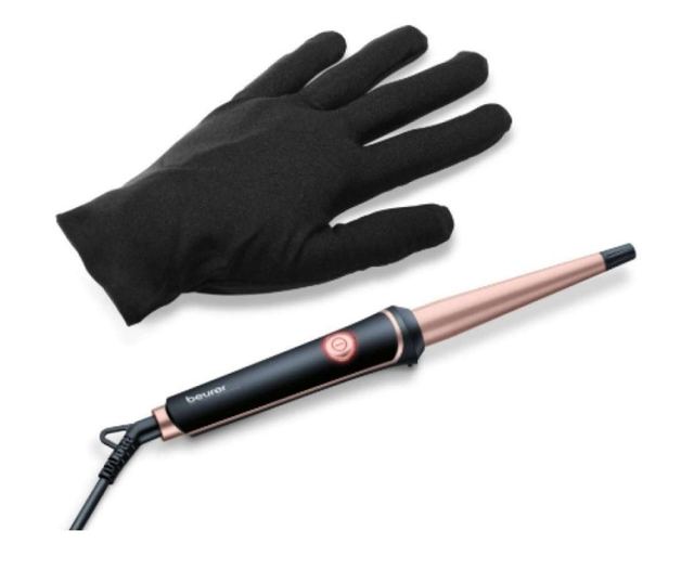 Маша за коса Beurer HT 53, 37 W, 13-25 mm, Керамика, Кератин, Постоянна температура 200 градуса, Бързо загряване, Черен/Бронз