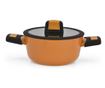 Oala cu capac Fissman-BOOM, aluminiu, 20x10 cm, 2.6 l, portocaliu