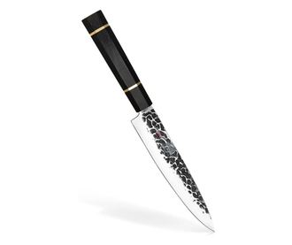 Fissman-Kensei Bokuden szeletelt kés, AUS-8 acél, 18 cm, ezüst/barna