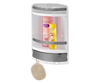 Etajera/coltar pentru baie, din plastic, 29 x 18 x 41 cm, Qlux L00289