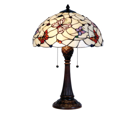 Tiffany többszínű polirezin üveg díszlámpa 41x60 cm