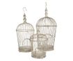 Set od 3 starinska kaveza od bijelog željeza 36x81, 31x72, 26x44 cm