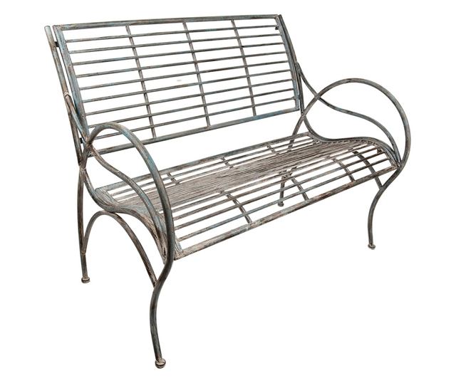 Patinirana klupa od sivog željeza 106x56x92 cm