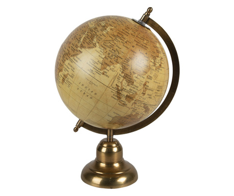 Zlato rjav okrasni globus 22x22x33 cm