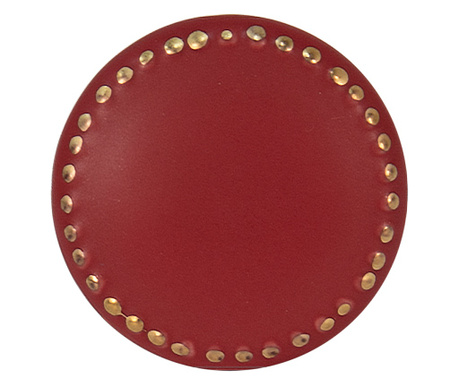 Set 4 butoni mobilier ceramica rosie aurie 4x3 cm