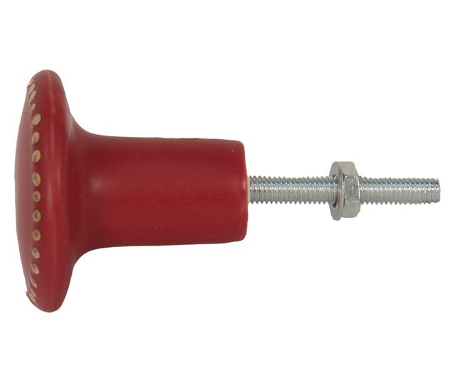 Set od 4 ručke za namještaj crveno zlato keramika 4x3 cm