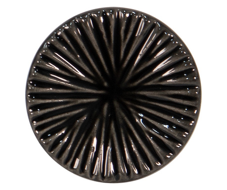 Set 4 butoni mobilier ceramica neagra 4x3 cm