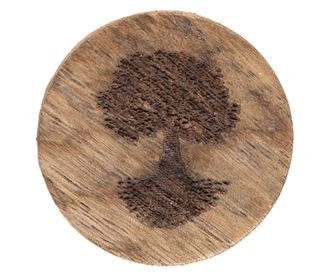 Set od 4 smeđe drvene ručke za namještaj 4x4 cm