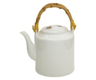 Τσαγιέρα λευκή πορσελάνη 13x23 cm, 1500 ml