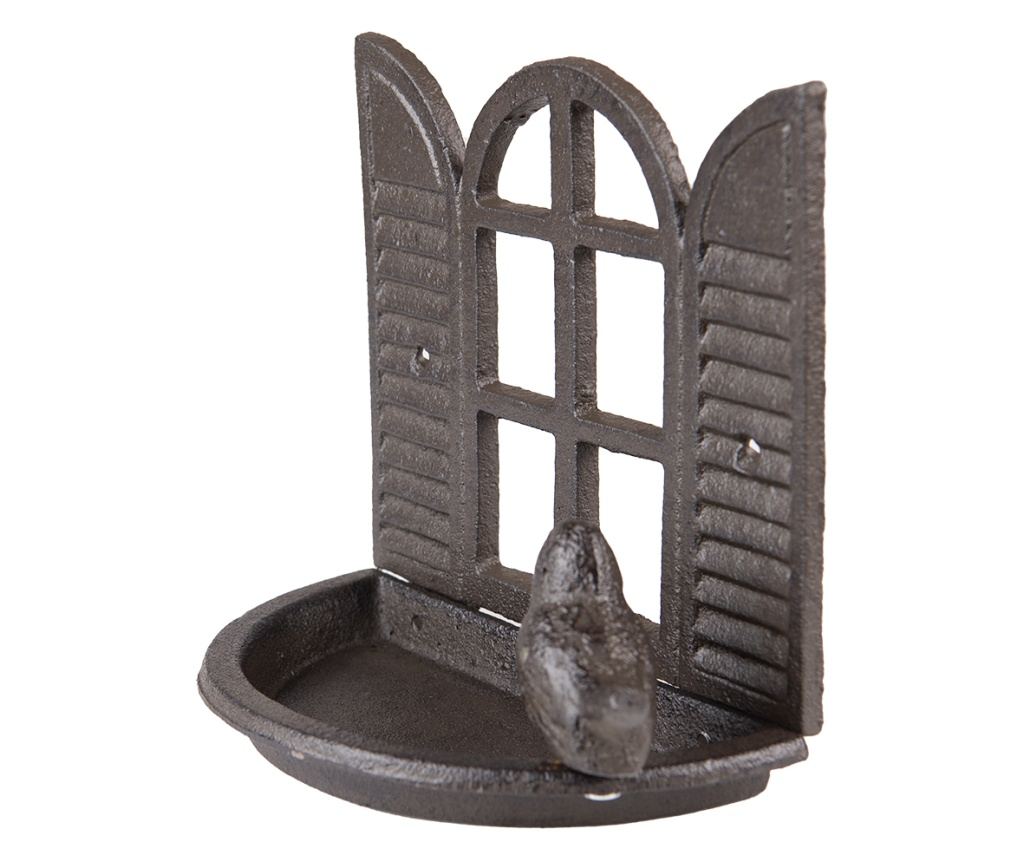 Hranitoare pasari fier maro 18x10x16 cm - 2