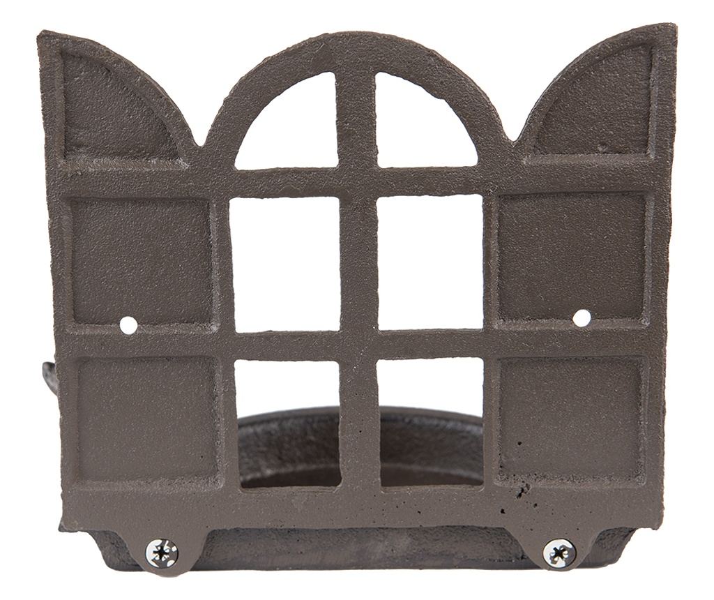 Hranitoare pasari fier maro 18x10x16 cm - 3