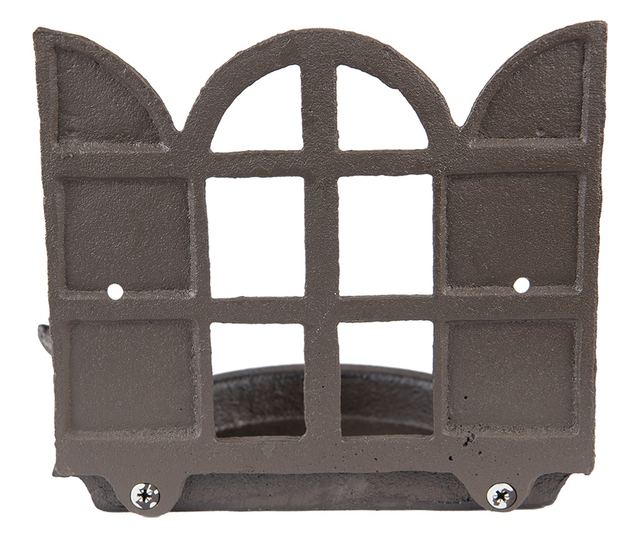 Hranitoare pasari fier maro 18x10x16 cm