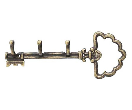 Метална закачалка ключ, 32 х 4 х 12 см, Черен