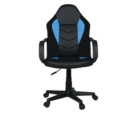 Scaun gaming/birou, rotativ, 54 x 59 x 90-102 cm, Blueberg QZYL09 (negru+albastru)