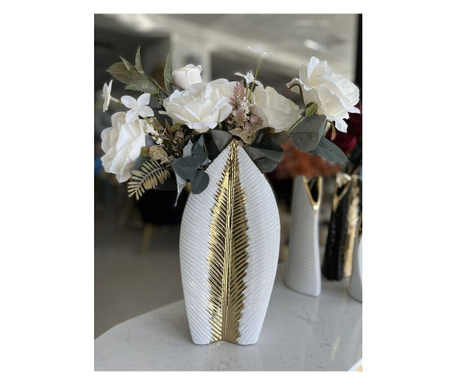 Vaza, bijela boja, 32 cm