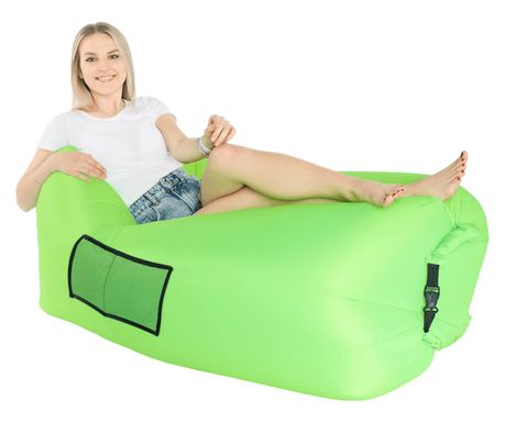 Ležaljka na napuhavanje, Zeleni tekstil, Lebag, 70x240 cm