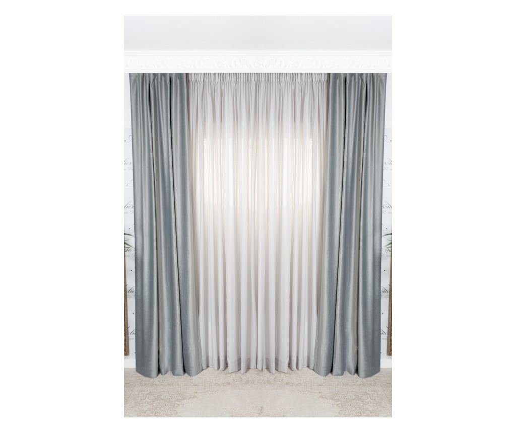 Perdea gri,voal de matase,DolceSara 002 cu rejansa 400x250 - 2