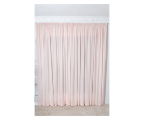 Rózsaszín függöny, selyem fátyol, DolceSara 015 hálóval 500x250