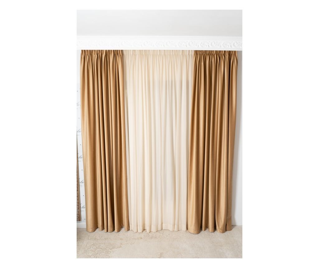 Perdea bej,voal de matase,DolceSara 018 cu rejansa 400x250 - 2