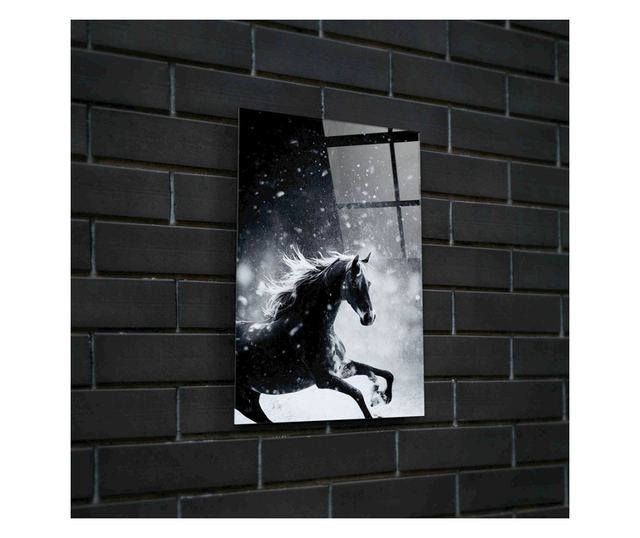 Staklena slika, Winter Horse, 50x70cm