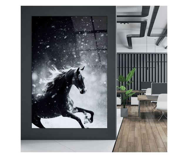 Staklena slika, Winter Horse, 50x70cm