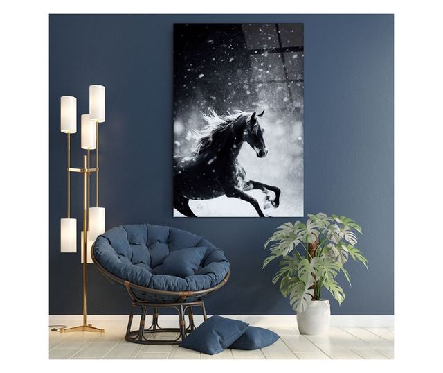 Staklena slika, Winter Horse, 50x70cm