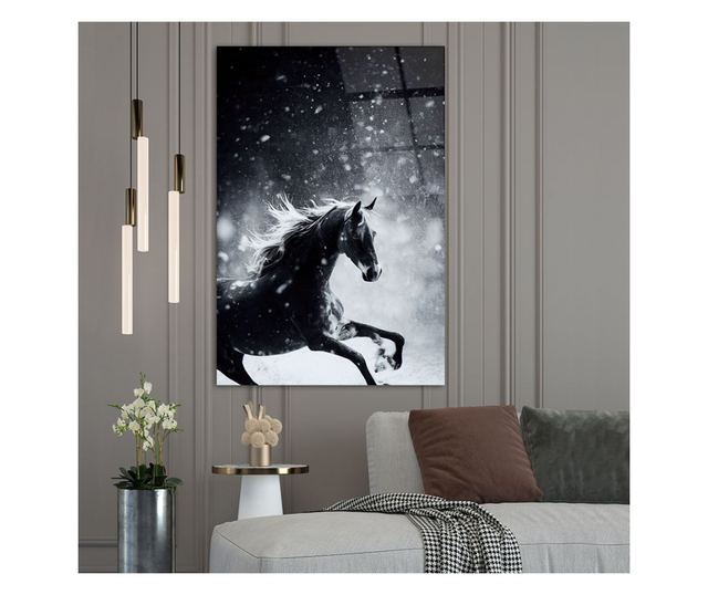 Staklena slika, Winter Horse, 50x70cm