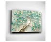 Tablou Sticla, Green Flowers, 70x100cm