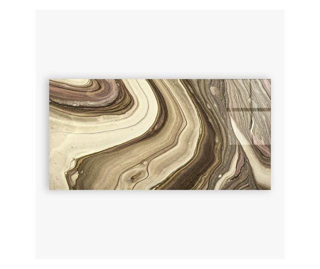 Tablou Sticla, Abstract Gold Sand, 60x120cm