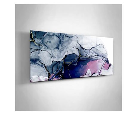 Tablou Sticla, Dark Purple Abstract, 60x120cm