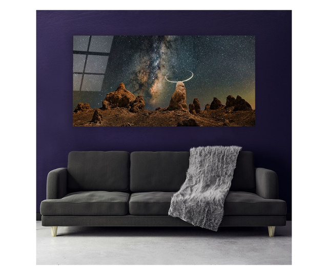 Tablou Sticla, Galactic Stones, 60x120cm