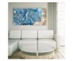 Tablou Sticla, Grey Blue Abstract, 60x120cm
