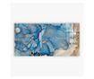 Tablou Sticla, Grey Blue Abstract, 60x120cm