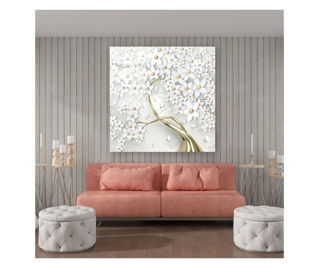 Pro-Art Glasbild 'White Spring I' 20x20 Cm – Freischwebender Look, Made In Germany