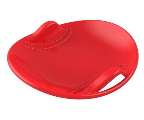 Детска шейна, кръгла, пластмасова, червена, 60x59x11 см, 12879