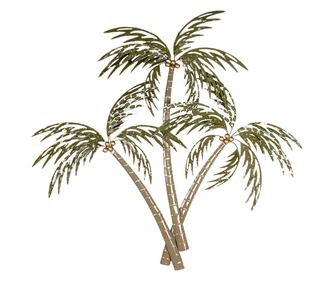 Decoratiune perete metal Palmieri 90x8x100 cm