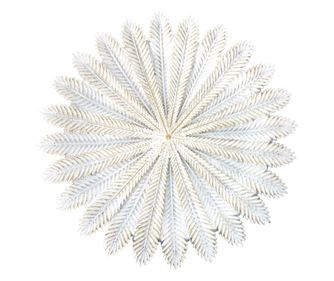 Tava decorativa polirasina alba aurie 25x1 cm