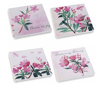 Set 4 suporturi pahare ceramica 10x10 cm