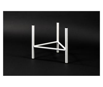 Suport ghiveci flori Dijon L din metal, alb, 27x25 cm, cod 111023