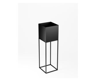 Suport ghiveci flori Lorient M din metal, negru, 19x19x67 cm, cod 111002